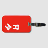 Geparapenteerd Taalsymbool, aangepast rood Bagagelabel (Voorkant (horizontaal))