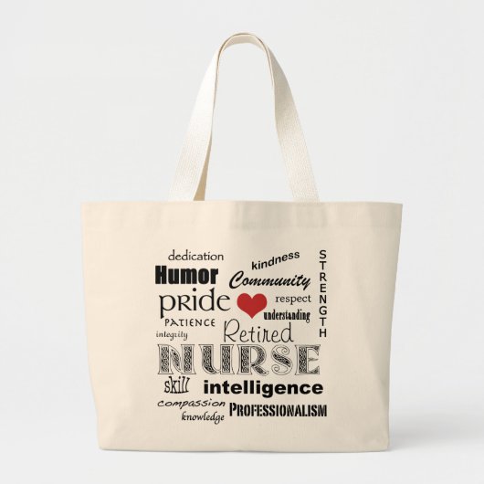 Geparede neurose-kenmerken+rood hart grote tote bag (Voorkant)