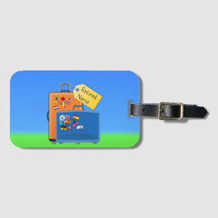 Gepareerde verpleegsters, verpakt en klaar om te g bagagelabel