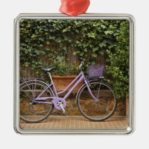 Geparkeerde fiets, Pienza, Italië, Toscane Metalen Ornament