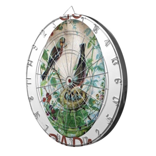 Geparkeerde ouders, kostbare kuikens: het verhaal dartbord (Voorkant Rechts)