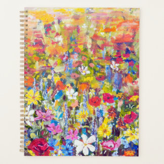 Gepassioneerd blauw oranje geel rood wildbloemenve planner