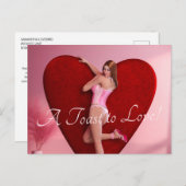 Gepassioneerd Valentijnsdag meisje in een korset Briefkaart (Voorkant / Achterkant)