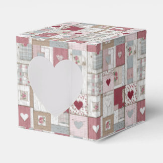 Gepatchworkte Harten Bedankdoosjes