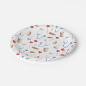 Gepatenteerde medische apparatuur in het ziekenhui papieren bordje (Gekanteld)