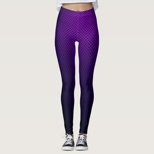 Gepatenteerde Paarse koolstofvezel Leggings (Voorkant)