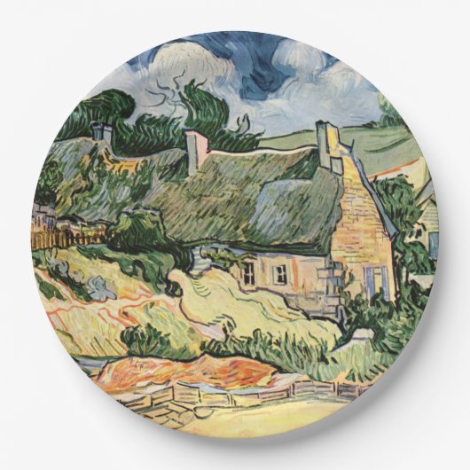 Gepatkeerde kattages in Cordevill Vincent van Gogh Papieren Bordje (Voorkant)