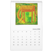 Gepatroneerde Dieren Waterverf Kunst Kalender (Jan 2026)