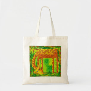 Gepatroneerde Giraffe Waterverf Illustratie Tote Bag