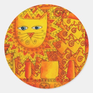 Gepatroneerde Leeuw Ronde Sticker