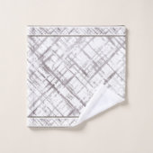 Gepatroonneerd Bruin op Wit Bad Handdoek (Wasdoekje)