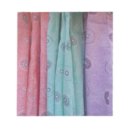 Gepatterde kleurrijke stof notitieblok