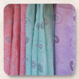 Gepatterde kleurrijke stof onderzetter