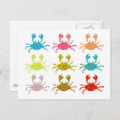 Gepatterde krabben briefkaart (Voorkant / Achterkant)