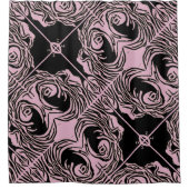 Gepatterde roze Abstracte douchergordijn Douchegordijn (Voorkant)