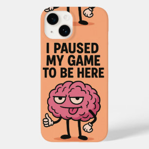 "Gepauzeerd Game Brain – Gaming Mode geactiveerd" Case-Mate iPhone 14 Hoesje
