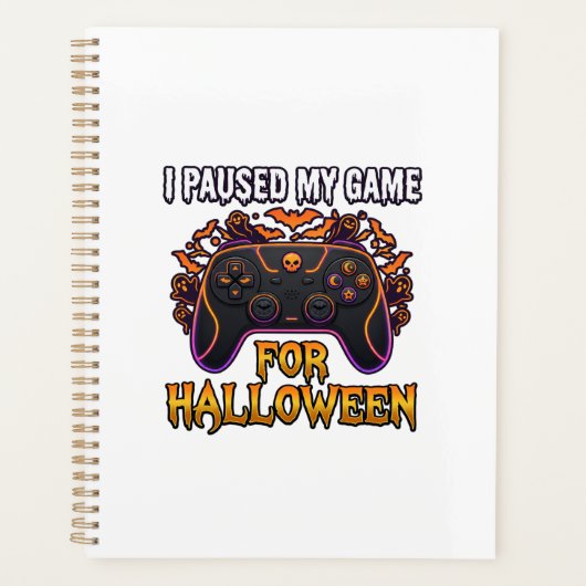 Gepauzeerde Game Halloween Controller Vleermuizen Planner (Voorkant)