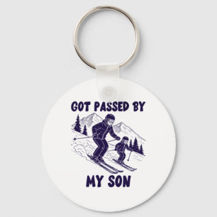 Gepeddel door mijn zoon Funny Mountain Dad Humor W Sleutelhanger