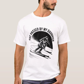 Gepeddeldoor Mijn Dochter Grappig Skiën _6 T-shirt