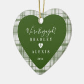 Gepegenereerd groen fotokeramisch Ornament (Links)