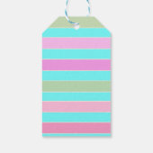 Gepegrigeerde gestreepte lijnen pastelkleuren voor cadeaulabel (Achterkant)