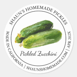 Gepekelde courgette Modern label