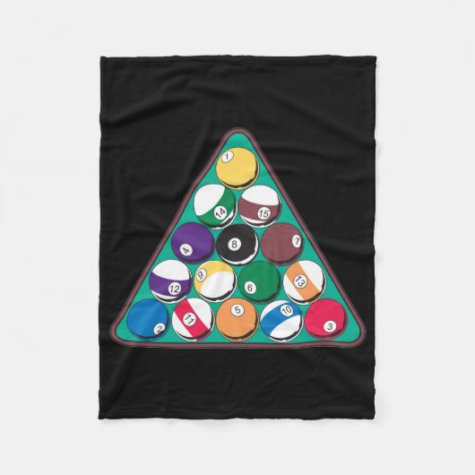 Gepelde Billiardbekkens Fleece Deken (Voorkant)