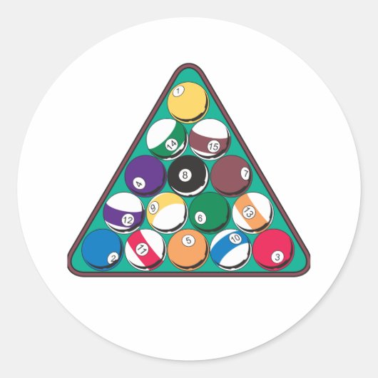 Gepelde Billiardbekkens Ronde Sticker (Voorkant)