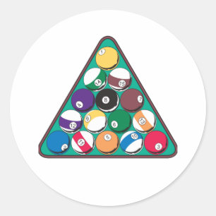 Gepelde Billiardbekkens Ronde Sticker