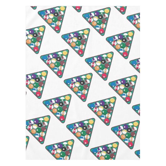 Gepelde Billiardbekkens Tafelkleed (Voorkant)