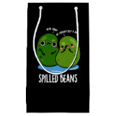 Gepelde bonen Funny Veggie Bean Pun Dark BG Klein Cadeauzakje (Voorkant)