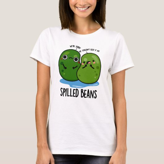 Gepelde bonen Funny Veggie Bean Pun T-shirt (Voorkant)