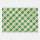 Gepelde rode en groene tartaan geruit inpakpapier vel (Voorkant 3)
