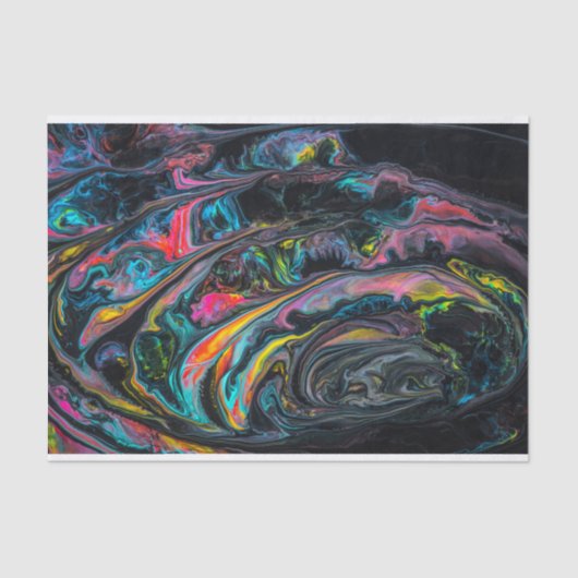 Gepelde zwarte verf tissuepapier (Voorkant)