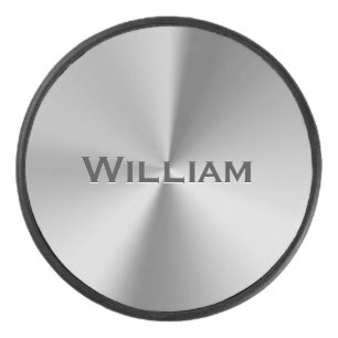 Gepenseerd metaal, gepersonaliseerde naam golfbal hockey puck