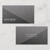 Gepenseerd minimaal aluminium Visitekaartje (Voorkant / Achterkant)