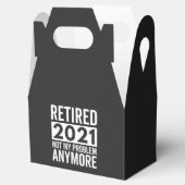 Gepensioneerd 2021 Geen probleem meer cadeau Bedankdoosjes (Geopend)