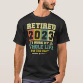 Gepensioneerd 2023 Funny  Pensioenfonds Gift M T-shirt (Voorkant)