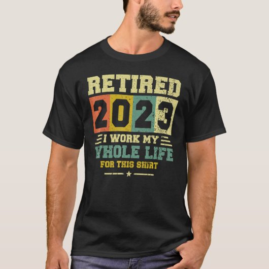 Gepensioneerd 2023 Funny Pensioenfonds Gift M T-shirt (Voorkant)