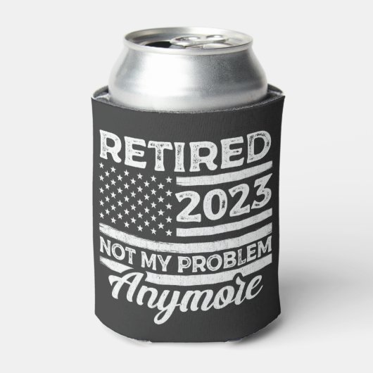 Gepensioneerd 2023 Mijn probleem niet meer, meer p Blikjeskoeler (Blikje Voorkant)