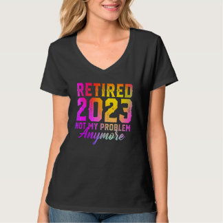 Gepensioneerd 2023 Niet Mijn Probleem Meer Kleurr T-shirt