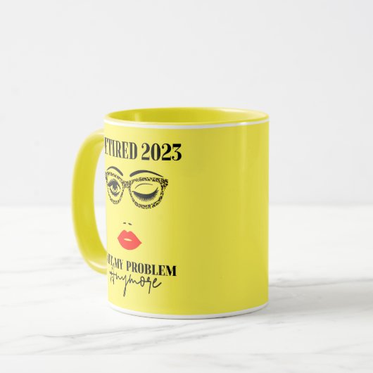 Gepensioneerd 2023 Ouderdoms Vrouwen krijgen een z Mok (Voorkant links)