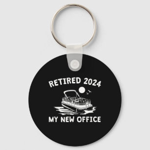 Gepensioneerd 2024 - Mijn Nieuwe Kantoor Grappige Sleutelhanger