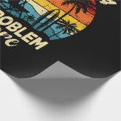 Gepensioneerd 2024 Mijn probleem is niet meer grap Cadeaupapier (Hoek)