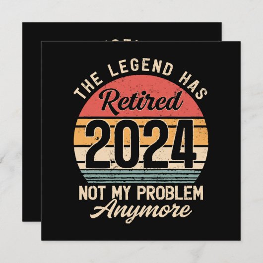 Gepensioneerd 2024 Mijn probleem niet meer (Voorkant / Achterkant)