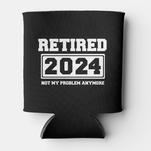 Gepensioneerd 2024 Mijn probleem niet meer Blikjeskoeler (Voorkant)