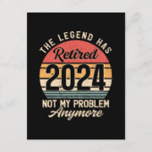 Gepensioneerd 2024 Mijn probleem niet meer Informatiekaartje (Voorkant)