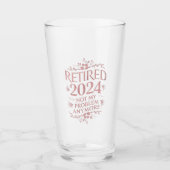 Gepensioneerd 2024 Mijn probleem niet meer, meer p Glas (Voorkant)