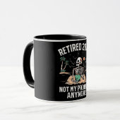 Gepensioneerd 2024 Mijn probleem niet meer, meer p Mok (Voorkant links)