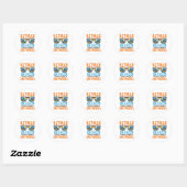 Gepensioneerd 2024 Mijn probleem niet meer, meer p Ronde Sticker (Vel)